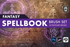 Fantasy Spell Book Brush Set