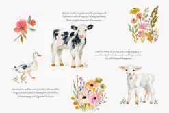 farm animals cozy farmhouse set