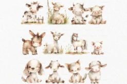 Farm animals clipart PNG