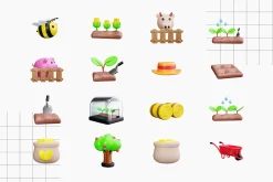 Farming 3D Icons
