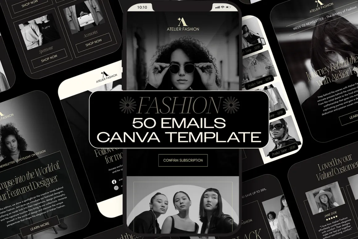 Fashion Emails | 50 Canva Templates