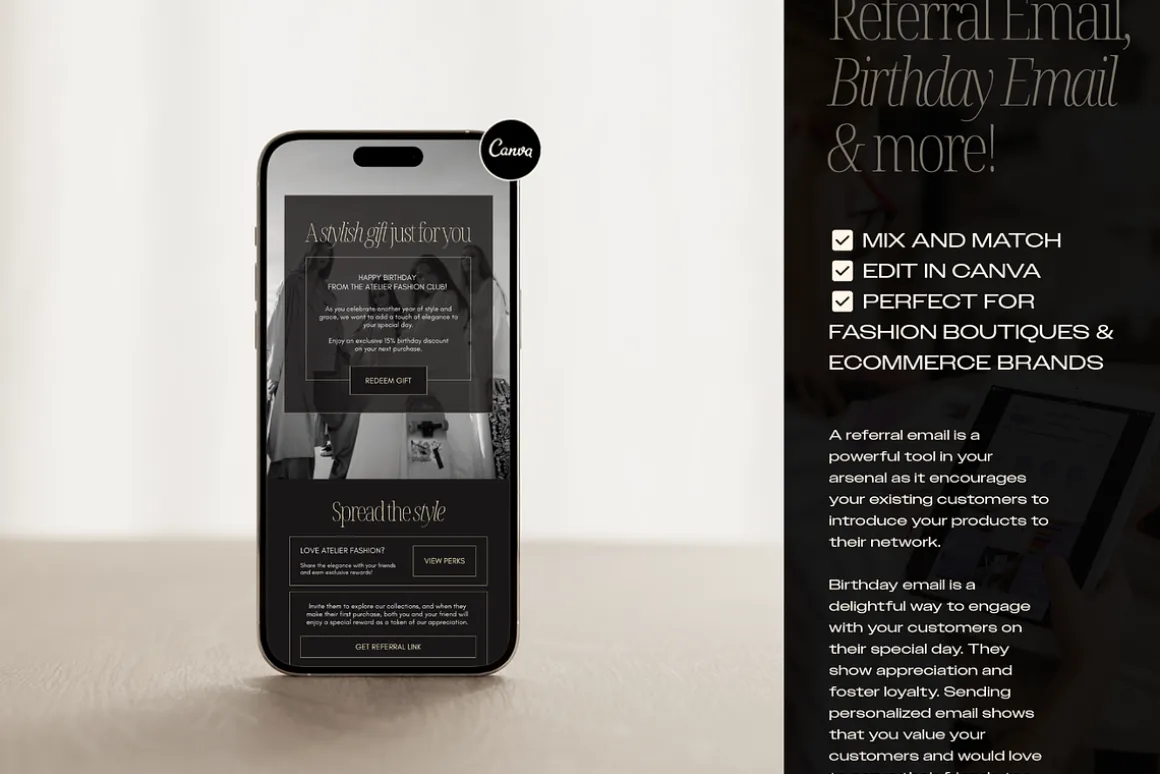 Fashion Emails | 50 Canva Templates