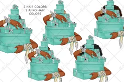 Fashion Planner Girls Clipart set