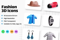 Fashion 3D Icons