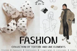 Fashion. Texture and line elements