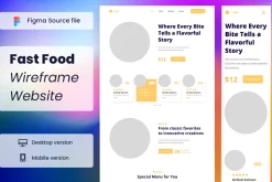 Fast Food Wireframe Website Vol. 05