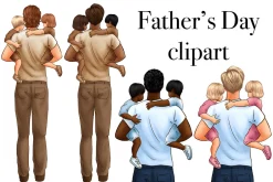 Father and Child Clipart