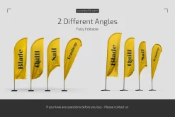 Feather Flags Mockup Set