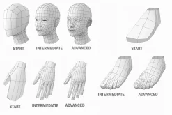 Female and Male Base Mesh A Pose