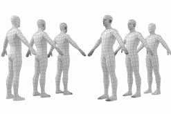 Female and Male Base Mesh A Pose