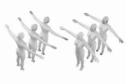 Female Body on Toes in T-Pose