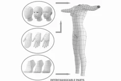 Female Body on Toes in T-Pose