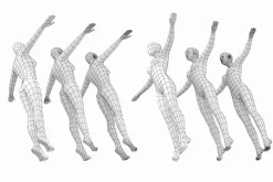 Female Body on Toes in T-Pose