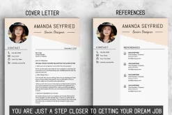 Feminine Resume Template / CV