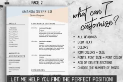 Feminine Resume Template / CV