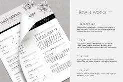 Feminine Resume Template / Jolié