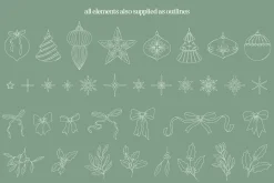 Festive Decor Vector Illustrations