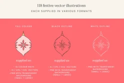 Festive Decor Vector Illustrations