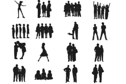 Figure Pose Silhouettes Set 1