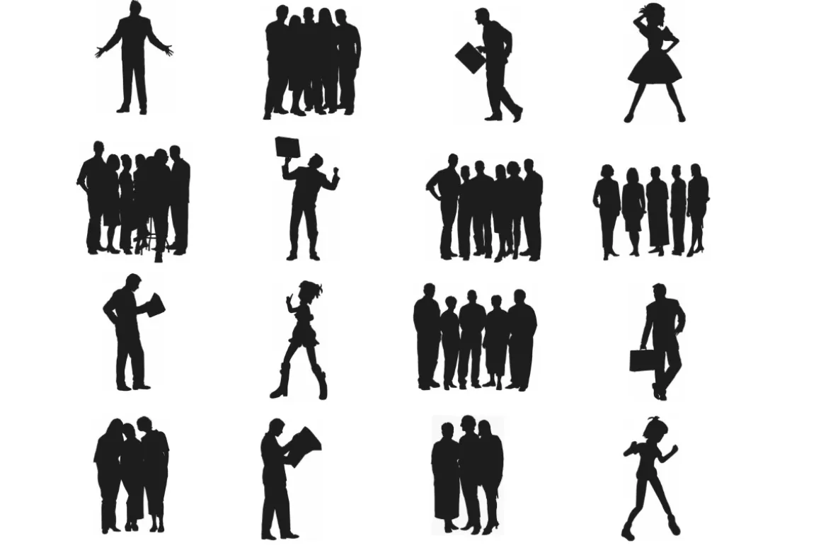 Figure Pose Silhouettes Set 1