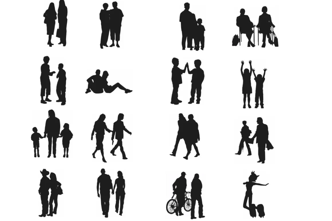 Figure Pose Silhouettes Set 1