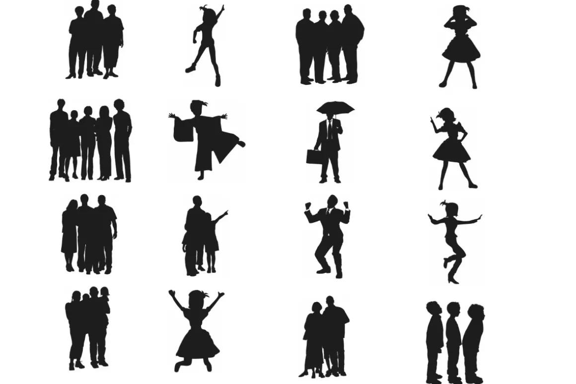 Figure Pose Silhouettes Set 1