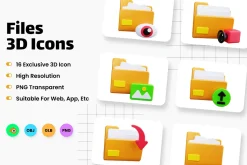 Files 3D Icons