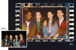 Film Strip Photo Frame Template