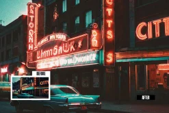 Film Halation Glow Photo Effect