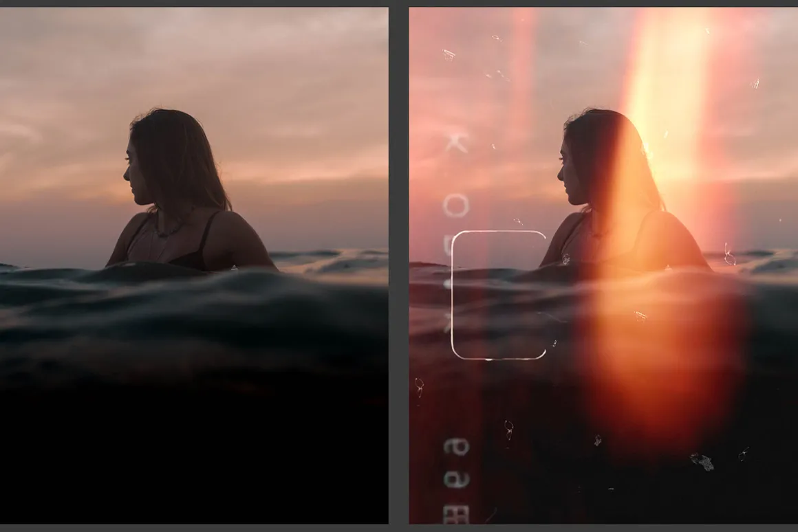 30 Film Markers, Light Leak Overlay