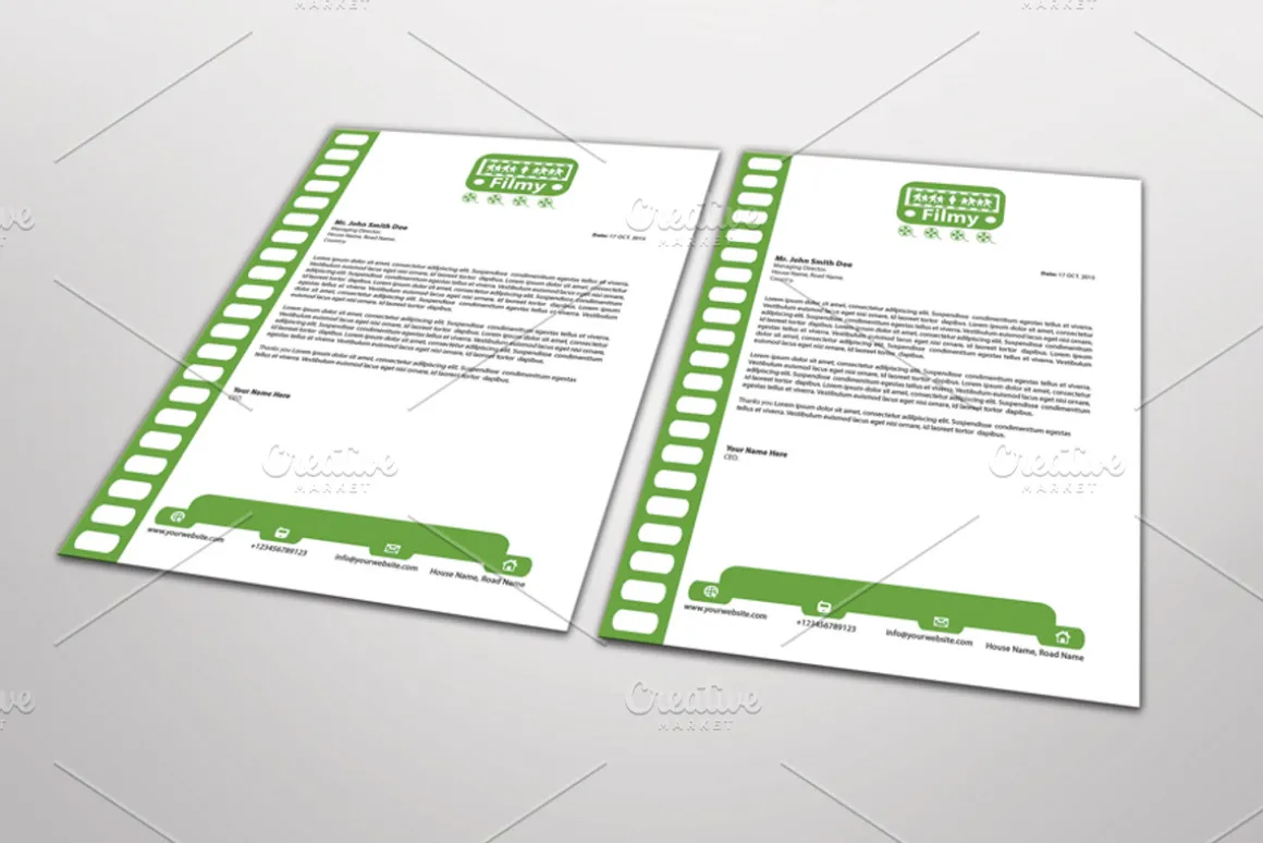 Filmy Letterhead Template