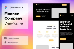 Finance Company Wireframe Website 05