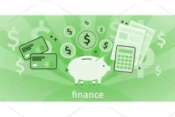 Finance Concept Banner Design Flat