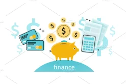 Finance Concept Banner Design Flat