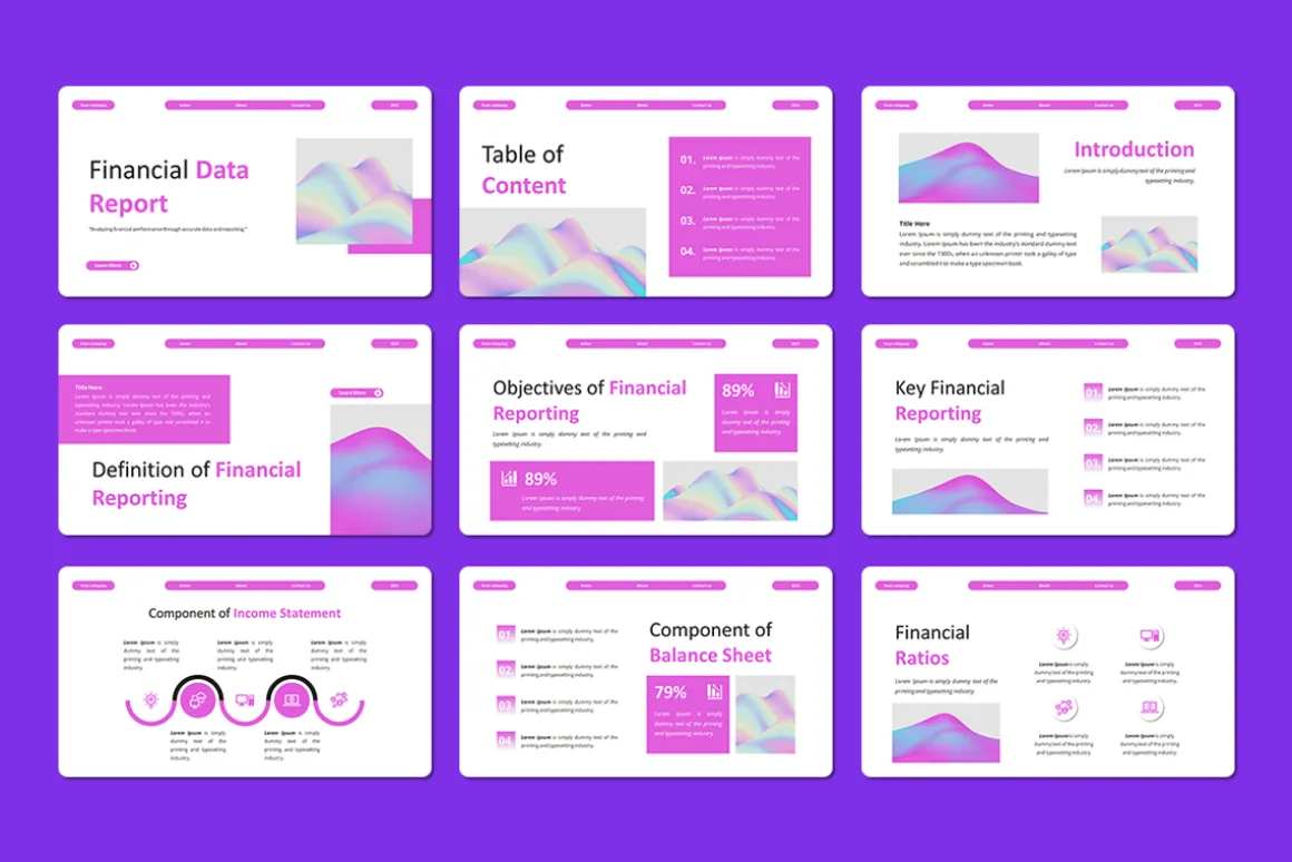 Financial Data Report - Keynote