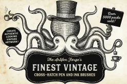 Finest Vintage - Illustrator Brushes
