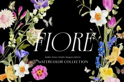 FIORE Bright watercolor flowers