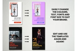 Fitness Instagram Template Canva