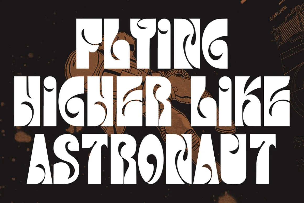 Flanatta Psychedelic Display Font
