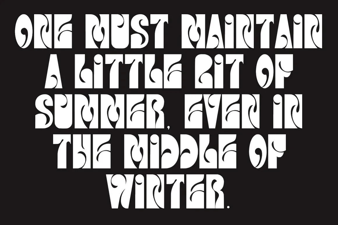 Flanatta Psychedelic Display Font