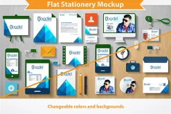 Flat Stationery Mockup