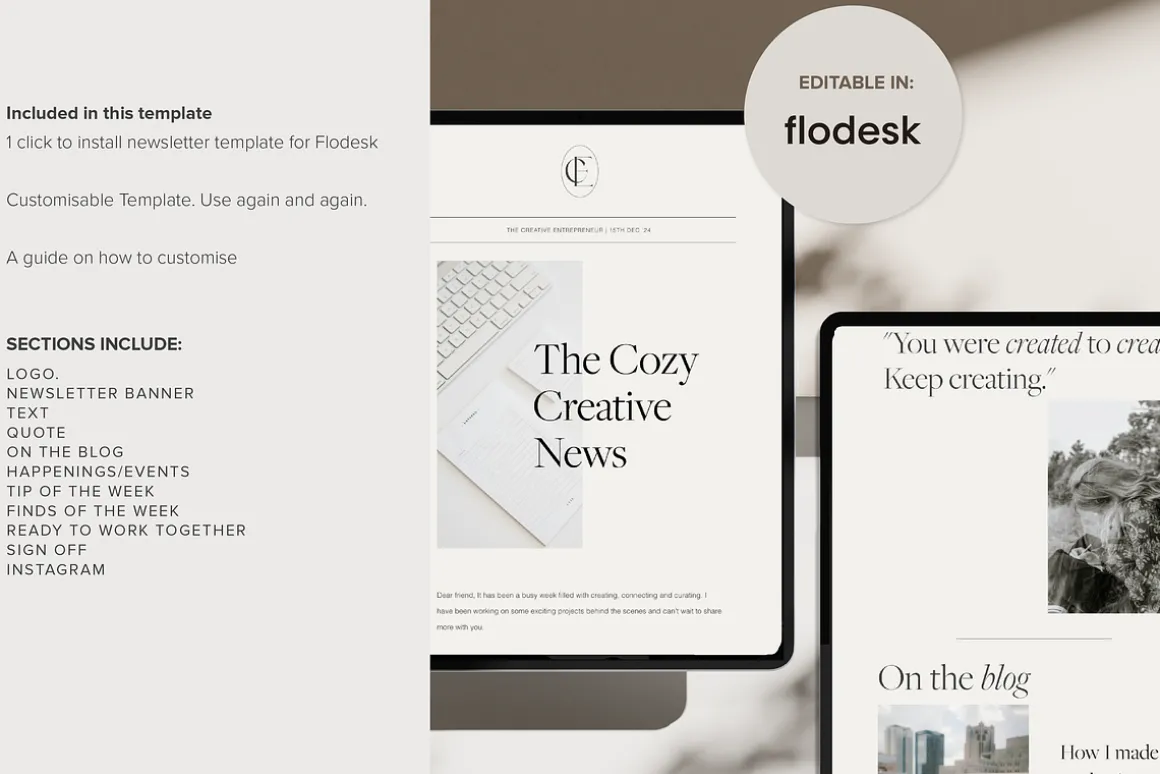 Flodesk Newsletter Template