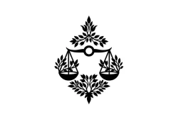 Floral Mystic Symbol Silhouette
