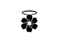 Floral Mystic Symbol Silhouette
