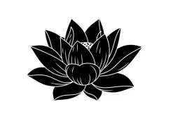 Floral Mystic Symbol Silhouette