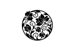 Floral Mystic Symbol Silhouette
