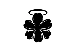 Floral Mystic Symbol Silhouette