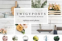 Floral Farmhouse Stock Photos