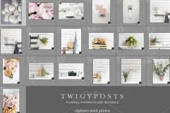 Floral Farmhouse Stock Photos