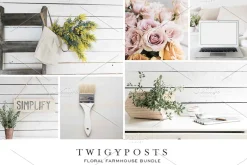Floral Farmhouse Stock Photos
